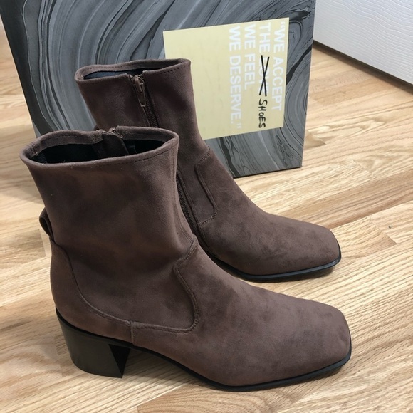 Jeffrey Campbell Jeremy Boots NIB Sz 9.5 Brown Women’s Leather Suede - Picture 2 of 11